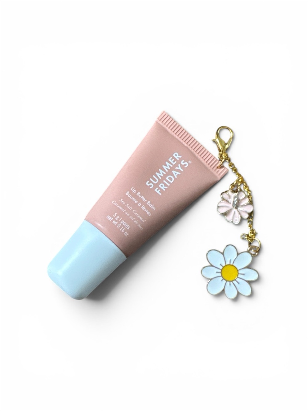 Summer Fridays Lip Butter Balm - Sea Salt Caramel with handmade charm